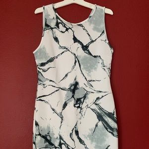 Dress white and gray mini